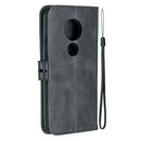 For Moto G6 Play E5 Stitching Style 2-Color Cow Texture Horizontal Flip PU Leather Case with Holder & Card Slot & Lanyard(Black)