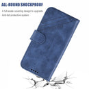 For Moto G6 Play E5 Stitching Style 2-Color Cow Texture Horizontal Flip PU Leather Case with Holder & Card Slot & Lanyard(Blue)