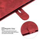 For Moto G6 Play E5 Stitching Style 2-Color Cow Texture Horizontal Flip PU Leather Case with Holder & Card Slot & Lanyard(Red)