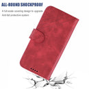For Moto G6 Play E5 Stitching Style 2-Color Cow Texture Horizontal Flip PU Leather Case with Holder & Card Slot & Lanyard(Red)