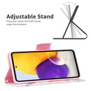 For Samsung Galaxy A73 5G Colored Drawing Pattern Leather Phone Case(Flower Butterfly)