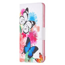 For Samsung Galaxy A73 5G Colored Drawing Pattern Leather Phone Case(Butterfly)