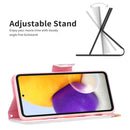 For Samsung Galaxy A73 5G Colored Drawing Pattern Leather Phone Case(Butterfly)