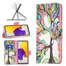 For Samsung Galaxy A73 5G Colored Drawing Pattern Leather Phone Case(Life Tree)