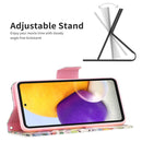 For Samsung Galaxy A73 5G Colored Drawing Pattern Leather Phone Case(Life Tree)