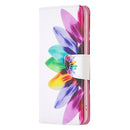 For Samsung Galaxy A73 5G Colored Drawing Pattern Leather Phone Case(Sun Flower)