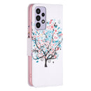 For Samsung Galaxy A73 5G Colored Drawing Pattern Leather Phone Case(Little Tree)