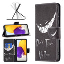 For Samsung Galaxy A73 5G Colored Drawing Pattern Leather Phone Case(Smirk)