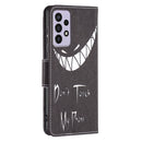 For Samsung Galaxy A73 5G Colored Drawing Pattern Leather Phone Case(Smirk)