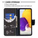 For Samsung Galaxy A73 5G Colored Drawing Pattern Leather Phone Case(Smirk)