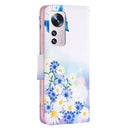 For Xiaomi 12 Colored Drawing Pattern Leather Phone Case(Flower Butterfly)