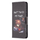 For Xiaomi 12 Colored Drawing Pattern Leather Phone Case(Bear)