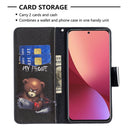 For Xiaomi 12 Colored Drawing Pattern Leather Phone Case(Bear)