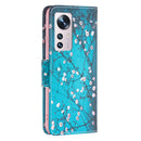 For Xiaomi 12 Colored Drawing Pattern Leather Phone Case(Plum Blossom)