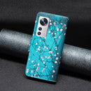 For Xiaomi 12 Colored Drawing Pattern Leather Phone Case(Plum Blossom)