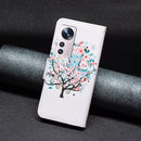 For Xiaomi 12 Colored Drawing Pattern Leather Phone Case(Little Tree)