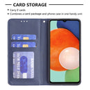For Samsung Galaxy A13 4G Prismatic Invisible Magnetic Leather Phone Case(Blue)