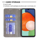 For Samsung Galaxy A13 4G Prismatic Invisible Magnetic Leather Phone Case(Grey)