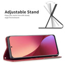 For Xiaomi 12 Prismatic Invisible Magnetic Leather Phone Case(Red)