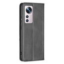 For Xiaomi 12 Prismatic Invisible Magnetic Leather Phone Case(Black)
