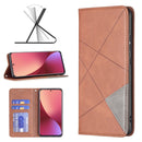 For Xiaomi 12 Prismatic Invisible Magnetic Leather Phone Case(Brown)