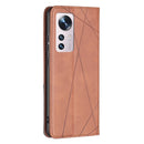 For Xiaomi 12 Prismatic Invisible Magnetic Leather Phone Case(Brown)