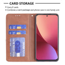 For Xiaomi 12 Prismatic Invisible Magnetic Leather Phone Case(Brown)