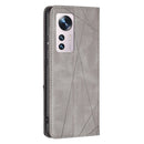 For Xiaomi 12 Prismatic Invisible Magnetic Leather Phone Case(Grey)