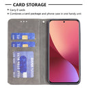 For Xiaomi 12 Prismatic Invisible Magnetic Leather Phone Case(Grey)