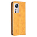 For Xiaomi 12 Prismatic Invisible Magnetic Leather Phone Case(Yellow)