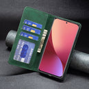 For Xiaomi 12 Magnetic Splicing Leather Phone Case(Green)