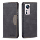 For Xiaomi 12 Magnetic Splicing Leather Phone Case(Black)