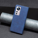For Xiaomi 12 Magnetic Splicing Leather Phone Case(Blue)
