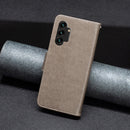 For Samsung Galaxy A13 4G Two Butterflies Embossing Leather Phone Case(Grey)