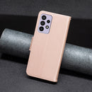 For Samsung Galaxy A73 5G Two Butterflies Embossing Leather Phone Case(Rose Gold)