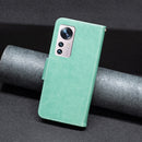 For Xiaomi 12 Two Butterflies Embossing Leather Phone Case(Green)
