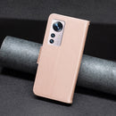 For Xiaomi 12 Two Butterflies Embossing Leather Phone Case(Rose Gold)