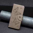 For Xiaomi 12 Two Butterflies Embossing Leather Phone Case(Grey)
