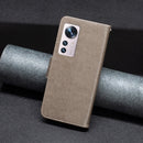 For Xiaomi 12 Two Butterflies Embossing Leather Phone Case(Grey)