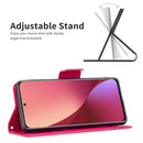 For Xiaomi 12 Two Butterflies Embossing Leather Phone Case(Rose Red)