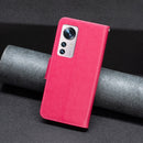 For Xiaomi 12 Two Butterflies Embossing Leather Phone Case(Rose Red)