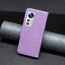 For Xiaomi 12 Two Butterflies Embossing Leather Phone Case(Purple)