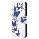 For Samsung Galaxy A13 4G Colored Drawing Leather Phone Case(Butterflies)