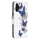 For Samsung Galaxy A13 4G Colored Drawing Leather Phone Case(Butterflies)