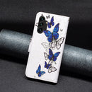 For Samsung Galaxy A13 4G Colored Drawing Leather Phone Case(Butterflies)