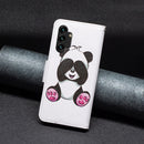 For Samsung Galaxy A13 4G Colored Drawing Leather Phone Case(Panda)