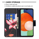 For Samsung Galaxy A13 4G Colored Drawing Leather Phone Case(Lotus)