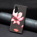 For Samsung Galaxy A13 4G Colored Drawing Leather Phone Case(Lotus)