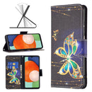 For Samsung Galaxy A13 4G Colored Drawing Leather Phone Case(Big Butterfly)