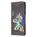 For Samsung Galaxy A13 4G Colored Drawing Leather Phone Case(Big Butterfly)